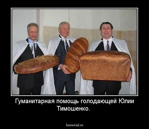 Гуманитарная помощь голодающей Юлии Тимошенко.