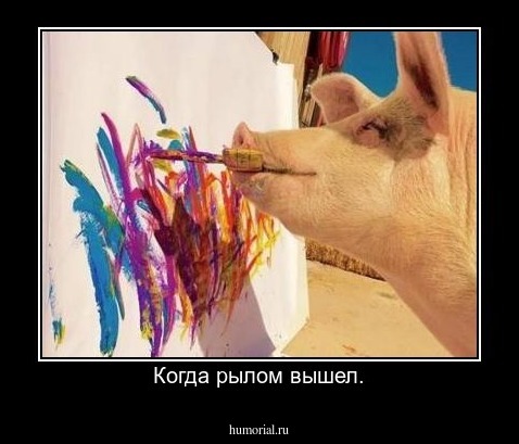 Когда рылом вышел.