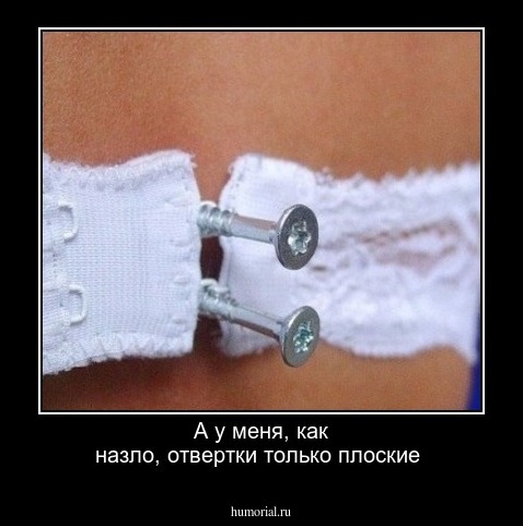 А у меня, как назло, отвертки только плоские