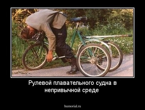 Рулевой плавательного судна в непривычной среде