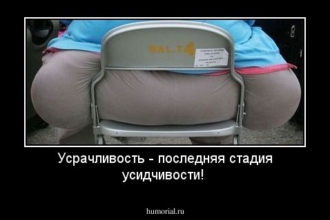 Усрачливость -  последняя стадия усидчивости!