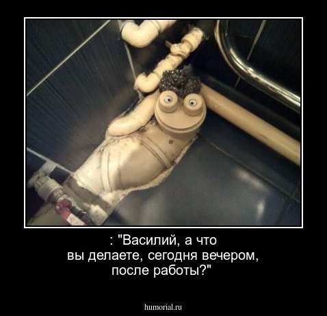 : "Василий, а что вы делаете, сегодня вечером, после работы?"
