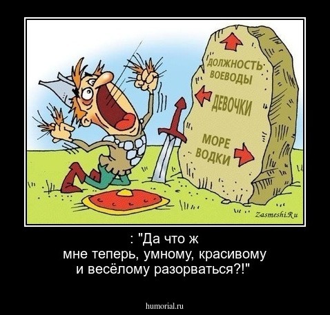  : "Да что ж мне теперь, умному, красивому и весёлому разорваться?!"