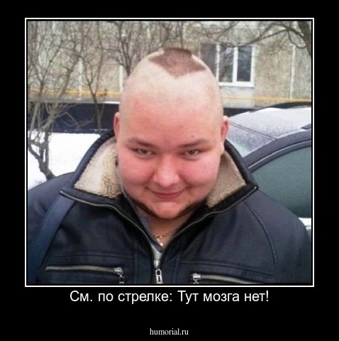 См. по стрелке: Тут мозга нет!