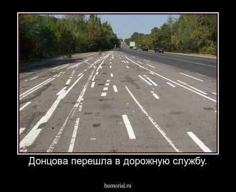 Донцова перешла в дорожную службу.