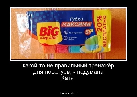 какой-то не правильный тренажёр для поцелуев, - подумала Катя