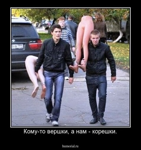  Кому-то вершки, а нам - корешки.