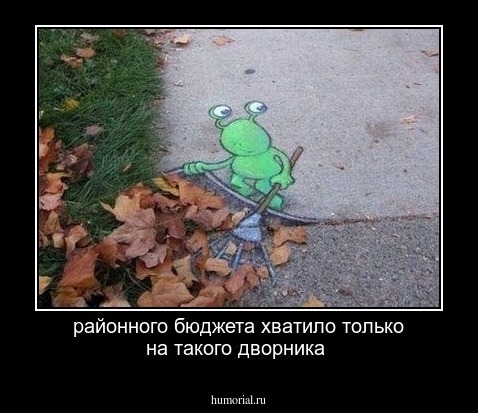 районного бюджета хватило только на такого дворника