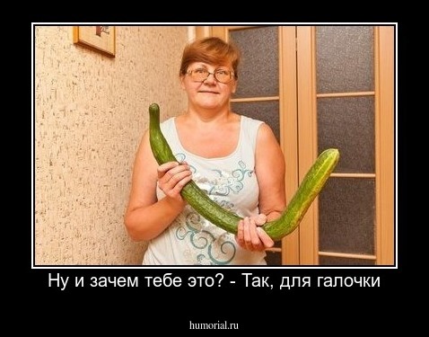 Ну и зачем тебе это? - Так, для галочки