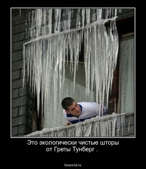 Это экологически чистые шторы от Греты Тунберг .