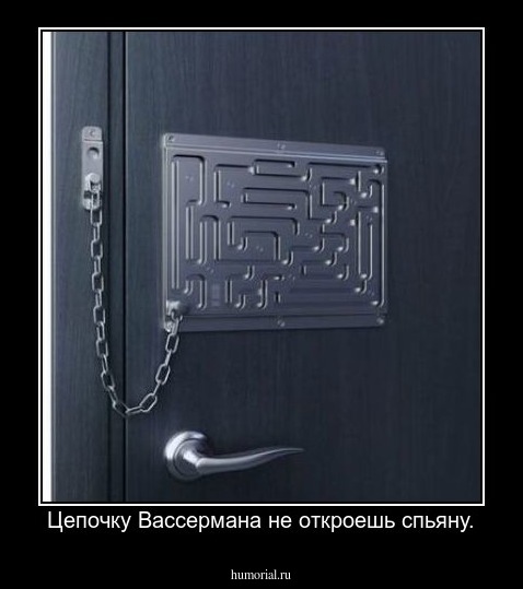 Цепочку Вассермана не откроешь спьяну.