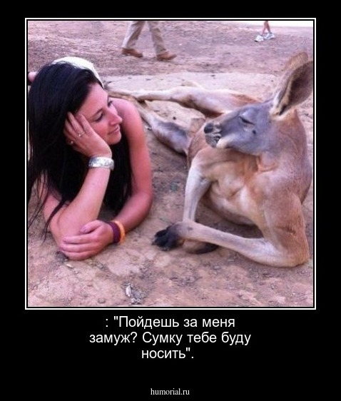  : "Пойдешь за меня замуж? Сумку тебе буду носить".