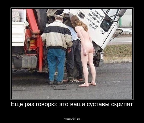 Ещё раз говорю: это ваши суставы скрипят