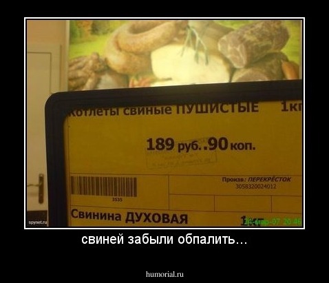 свиней забыли обпалить...