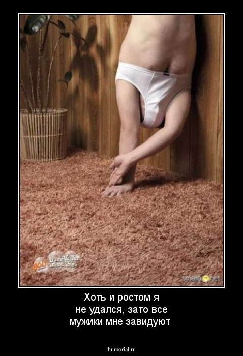 Хоть и ростом я не удался, зато все мужики мне завидуют