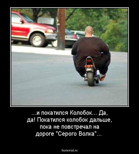 ...и покатился Колобок... Да, да! Покатился колобок  дальше, пока не повстречал на дороге "Серого Волка"...