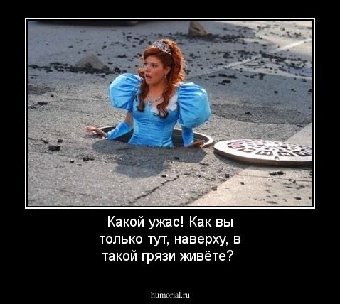 Какой ужас! Как вы только тут, наверху, в такой грязи живёте?