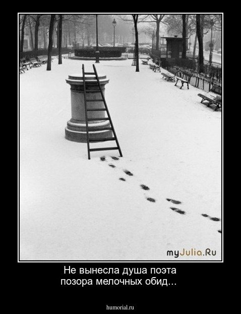 Не вынесла душа поэта позора мелочных обид...