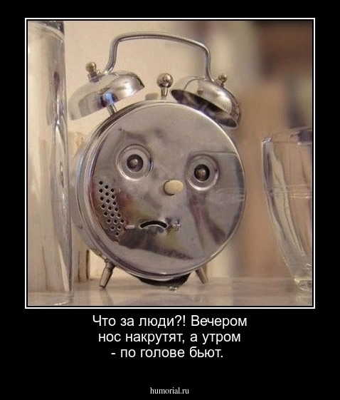  Что за люди?! Вечером нос накрутят, а утром - по голове бьют.