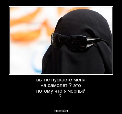 вы не пускаете меня на самолет ? это потому что я черный ? 