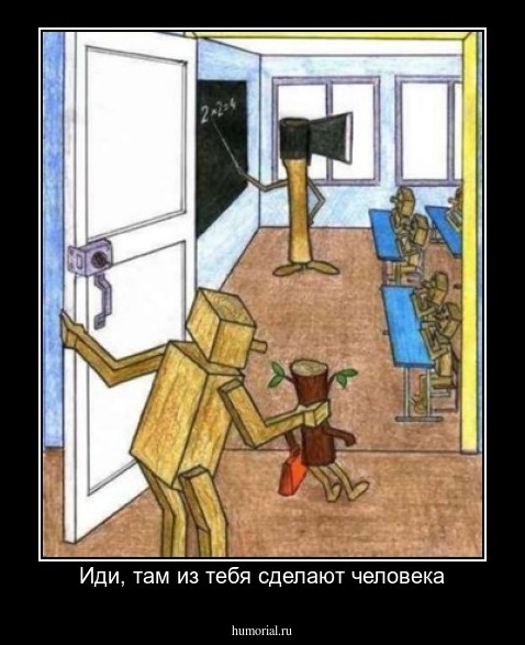 Иди, там из тебя сделают человека
