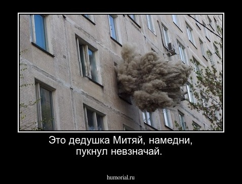 Это дедушка Митяй, намедни, пукнул невзначай.