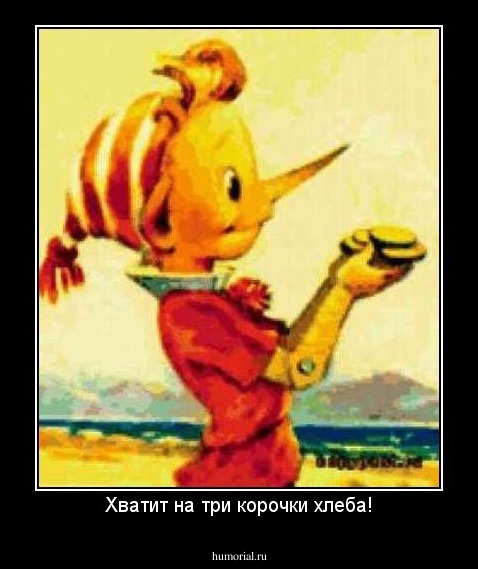 Хватит на три корочки хлеба!