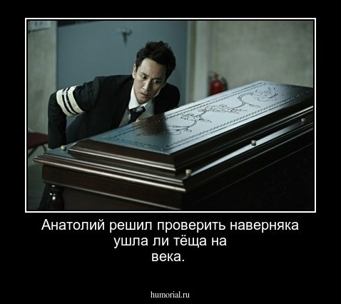 Анатолий решил проверить наверняка ушла ли тёща на века.