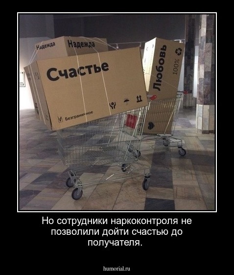 Но сотрудники наркоконтроля не позволили дойти  счастью до получателя.