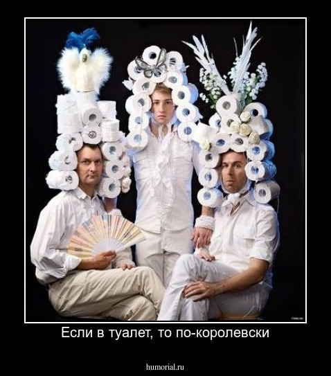 Если в туалет, то по-королевски