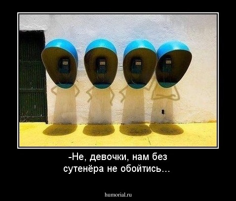 -Не, девочки, нам без сутенёра не обойтись...