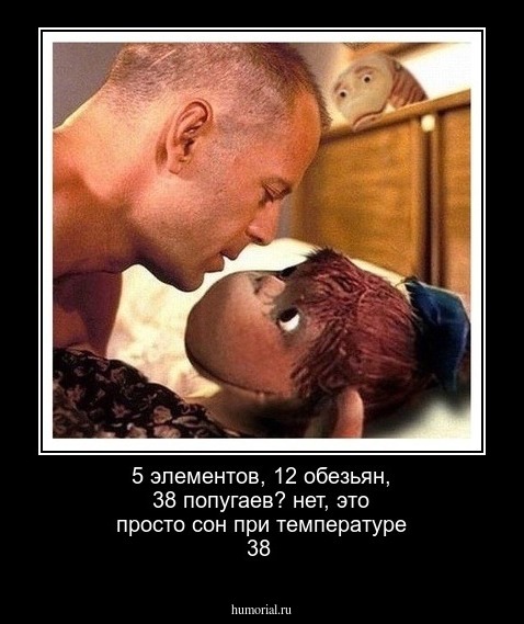 5 элементов, 12 обезьян, 38 попугаев?  нет, это просто сон при температуре 38 