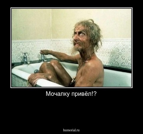   Мочалку привёл!?


