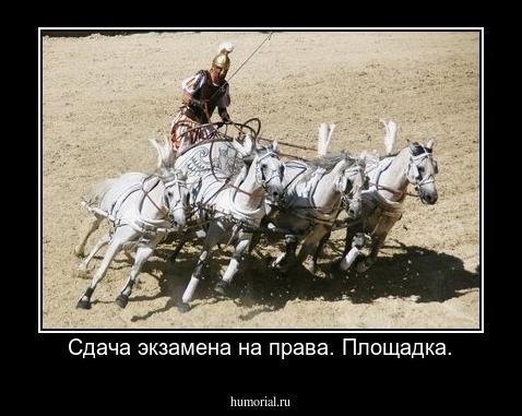 Сдача экзамена на права. Площадка.