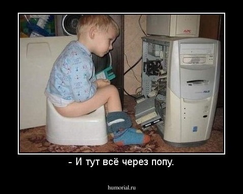 - И тут всё через попу.