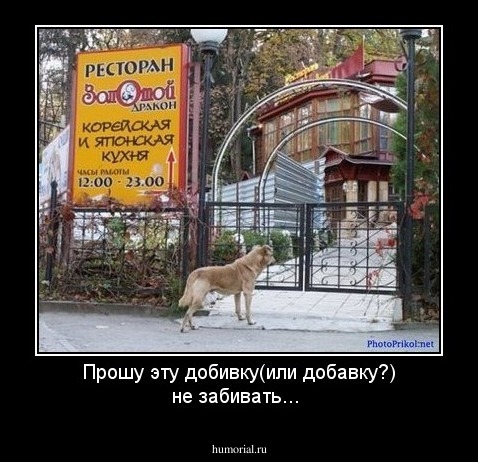Прошу эту добивку(или добавку?) не забивать...