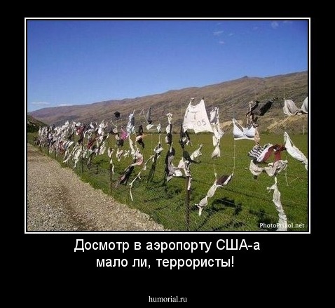 Досмотр в аэропорту США-а мало ли, террористы!
