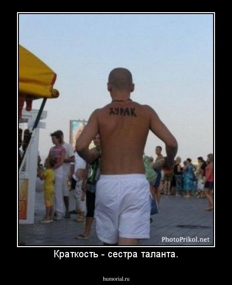 Краткость - сестра таланта.