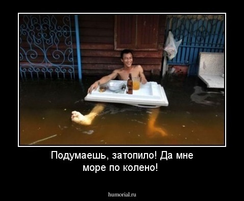 Подумаешь, затопило! Да мне море по колено!