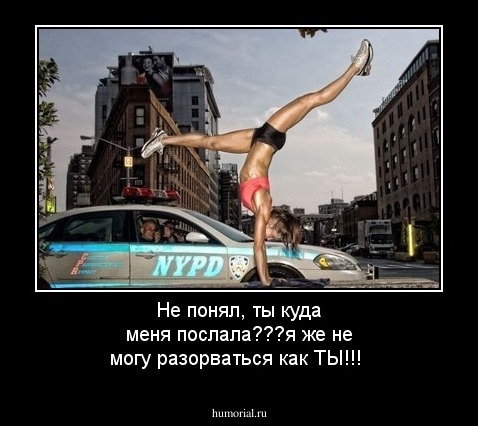 Не понял, ты куда меня послала???я же  не могу разорваться как ТЫ!!!