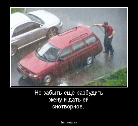 Не забыть ещё разбудить жену и дать ей снотворное.