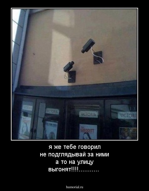я же тебе говорил не подглядывай за ними а то на улицу выгонят!!!!...........