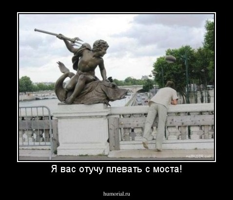 Я вас отучу плевать с моста!