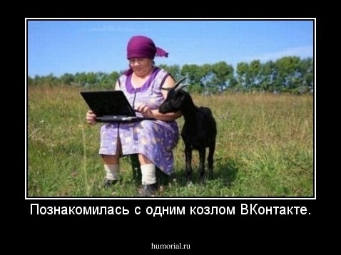 Познакомилась с одним козлом ВКонтакте.