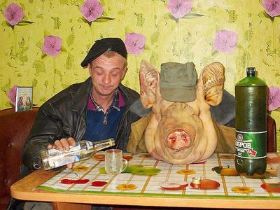 Да потому, что пить тоже надо с головой ...