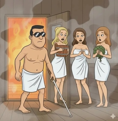 Иннокентий наш - плейбой, ходит в баню, как слепой 