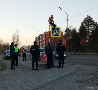 гражданин, быстро слезаем, у нас в стране рожденный ползать летать не может