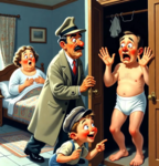Признавайся, это ты шубу жены сожрал? 